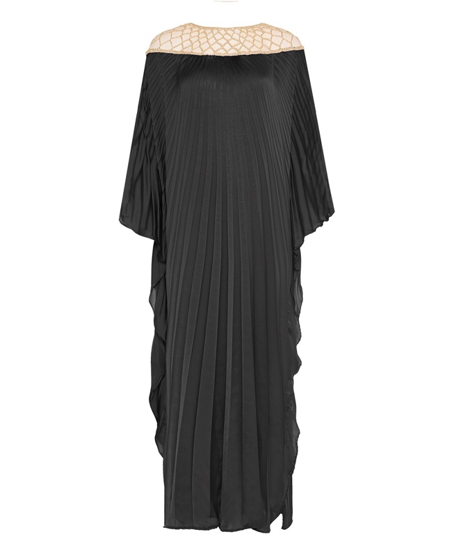 slim fit dress slacks Florrie Midi Dress in French Ditsy Black main image 0