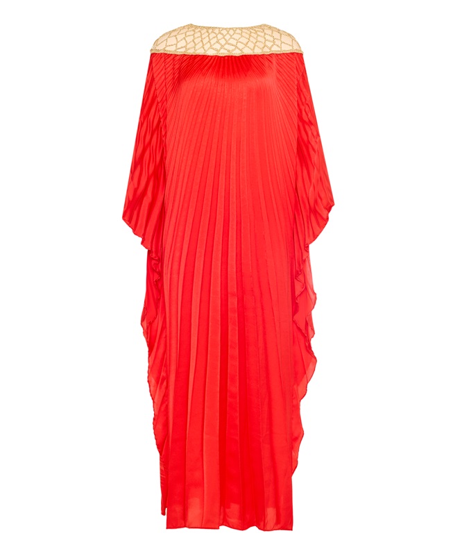 strapless open back dress Shop Maroon Satin Ruffle Kaftan Long Dress Now! Elevate Your Style main image 1