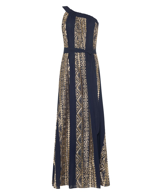 open lace back dress Kamillia One-Shoulder Split Maxi Dress Olive