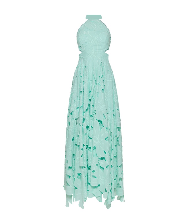 asos design high neck embroidered maxi dress ASOS Design - Lace High Slash Neck Maxi Dress - Women - Polyester/Nylon - 2 US
