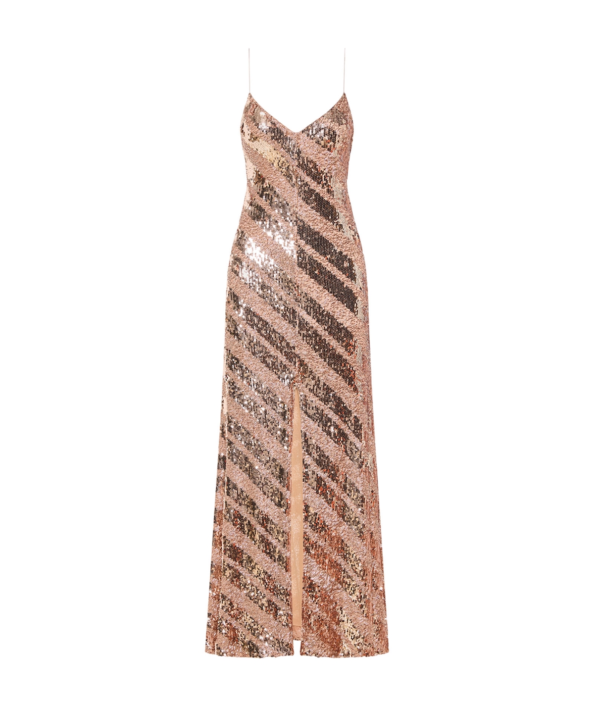 Nidodileda Rose gold sequined Una maxi dress | aesthet.com Nidodileda Rose gold sequined Una maxi dress | aesthet.com