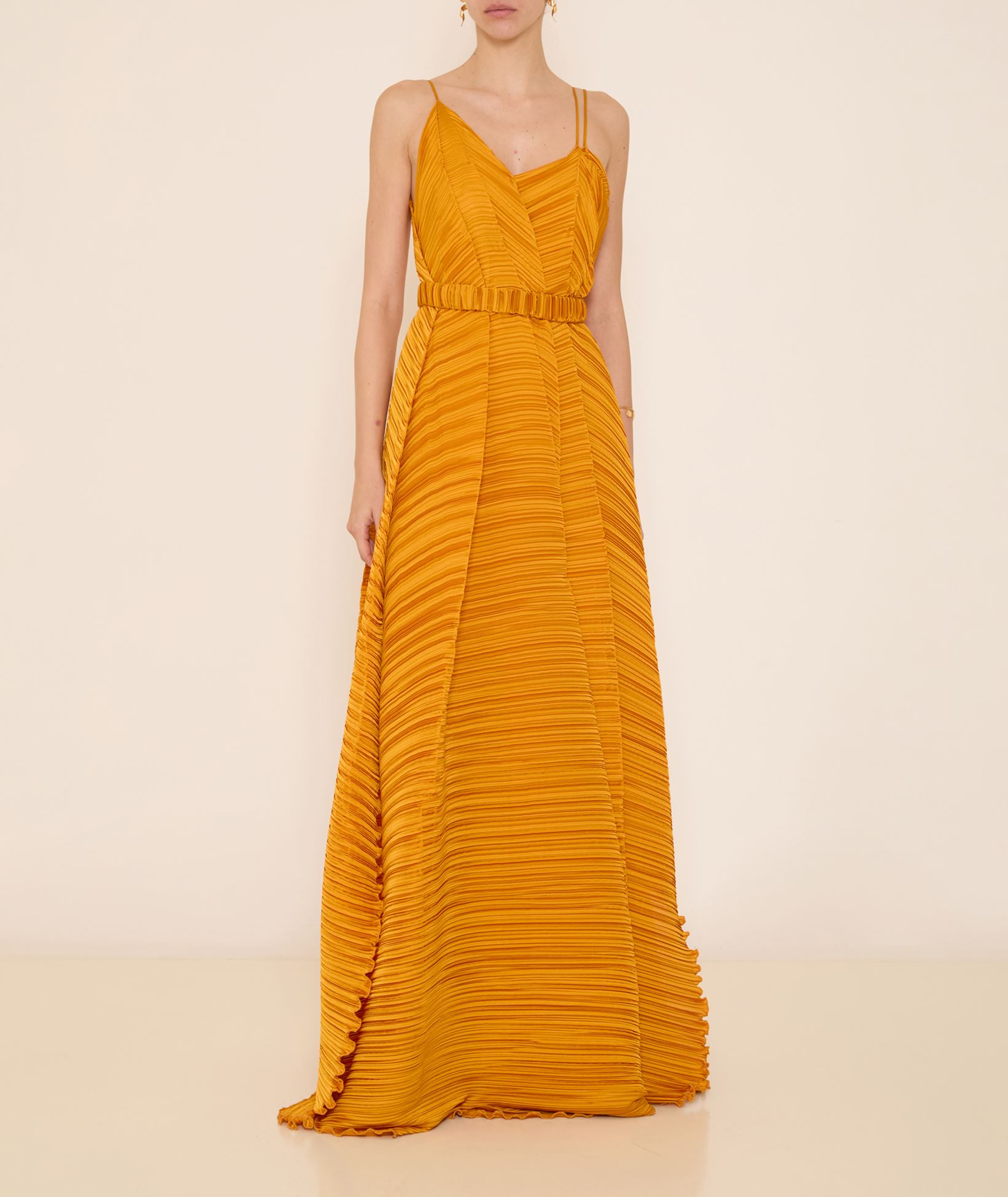 Daphne Valente Sunflower Kallos pleated dress < Dresses - Greek Dresses,  Top designer brands | aesthet.com