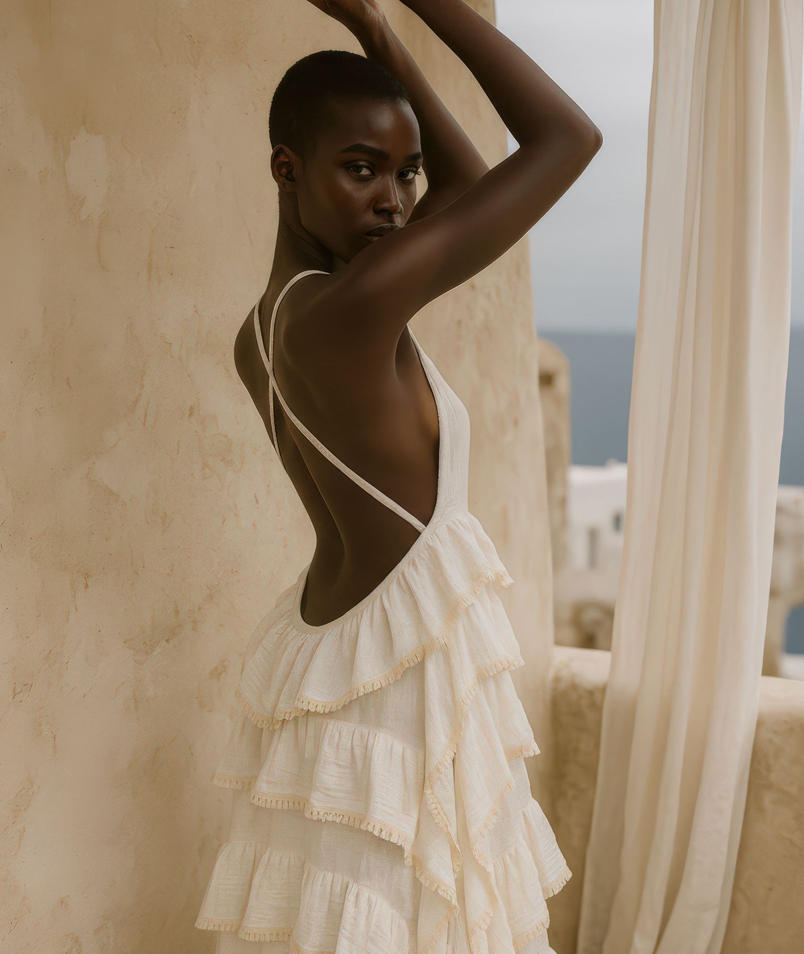 ivory dress mini ALICE Beaded Mini Dress