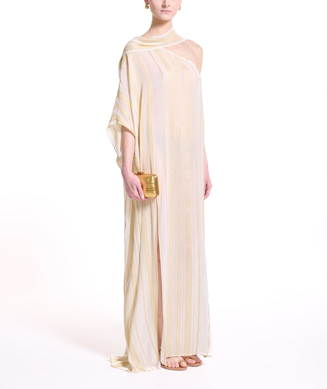 gold medallion zeus midi dress Always Devotion Crochet Midi Dress in Gold Metallic