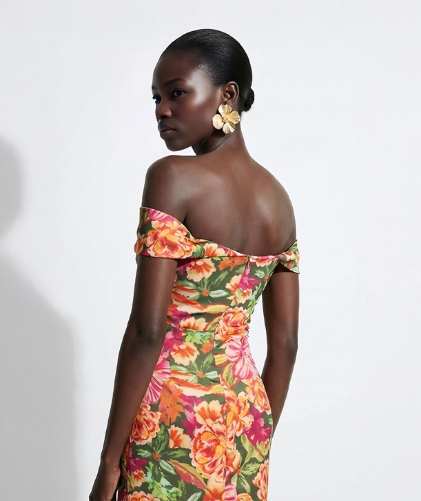 club maxi dress Mallory The Label Multicolor floral Club Colada off-shoulder maxi dress <  Dresses - Greek Dresses, Top designer brands