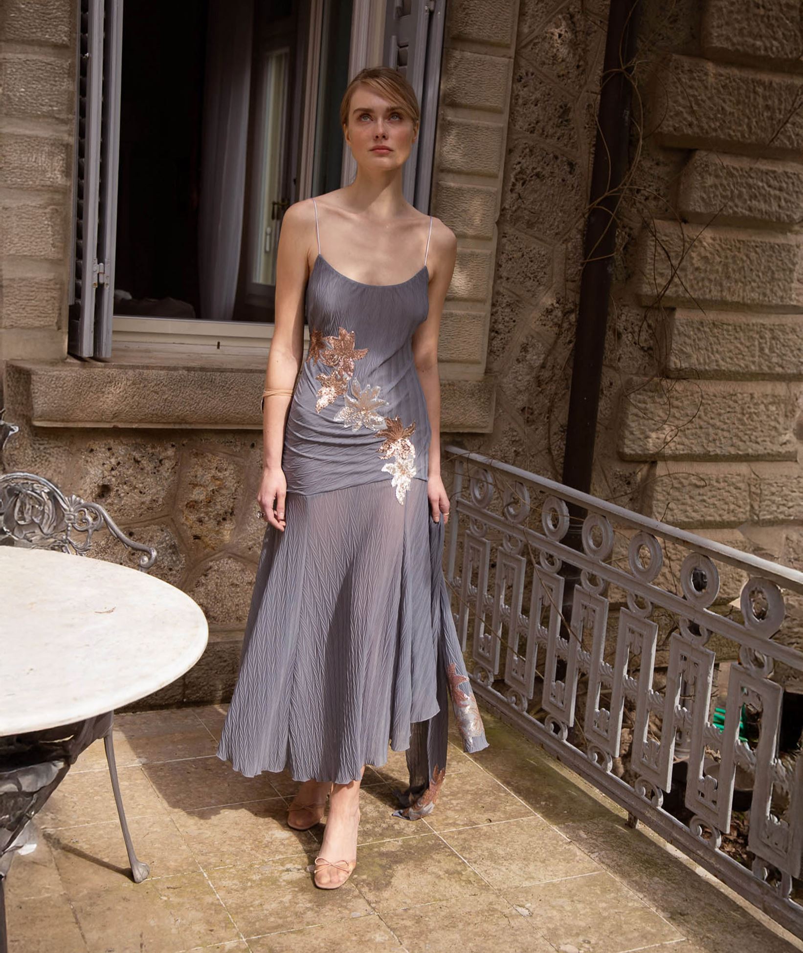 nidodileda sequin dress Nidodileda Off-white silver sequined net Nomadic maxi dress < Dresses - Greek Dresses, Top designer brands