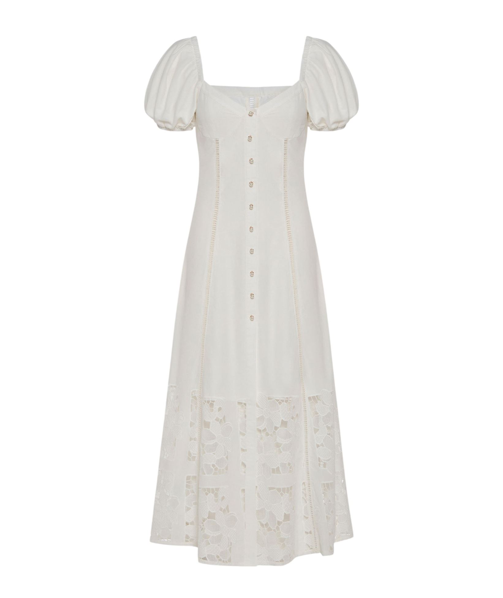 sachin and babi light blue dress Peony Floral Embroidered Wedding Dress Corset top Fit & Flare body main image 0